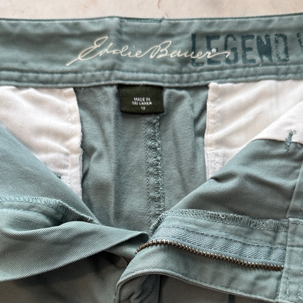 Eddie Bauer Green Button-Up Shorts